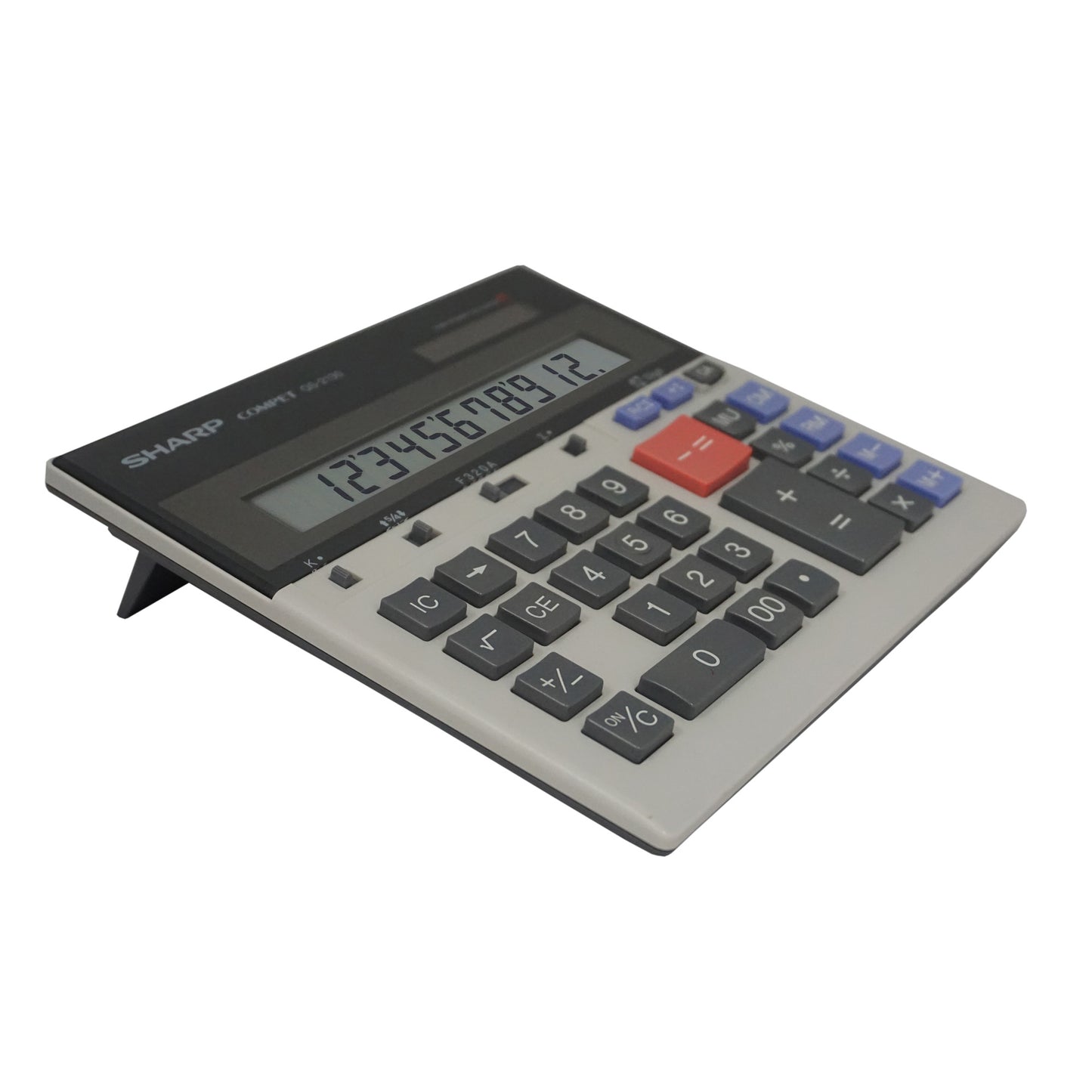 kickstand wide desktop calculator with switched and extra large plus and minus keys
