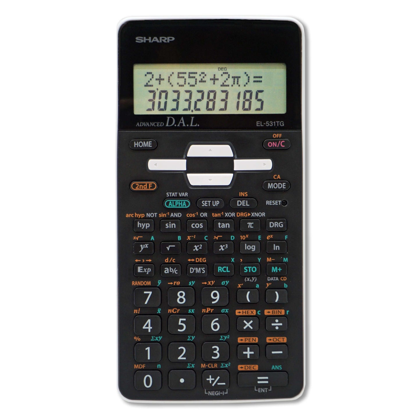 Scientific Calculator with 2 Line Display (EL-531TGBBW)