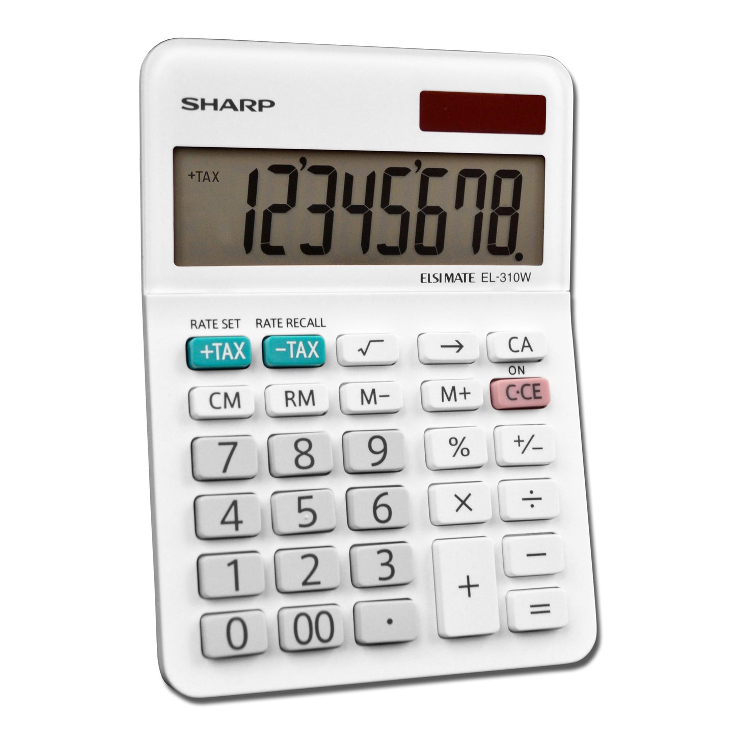 white mini desktop calculator