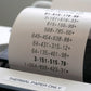 thermal paper only photo, with negative numbers printed in bold