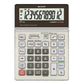 desktop calculator with large display, markup and grand total keys, and selectable decimal and rounding switches