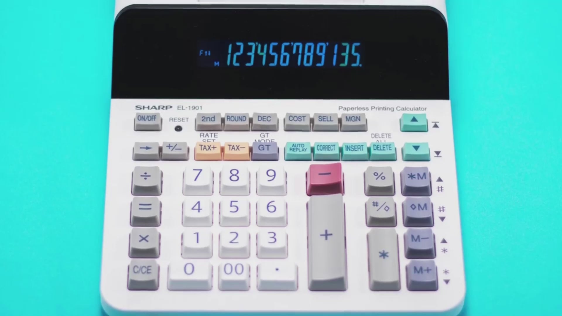 12 Digit Paperless Printing Calculator (EL1901) sharpcalculators